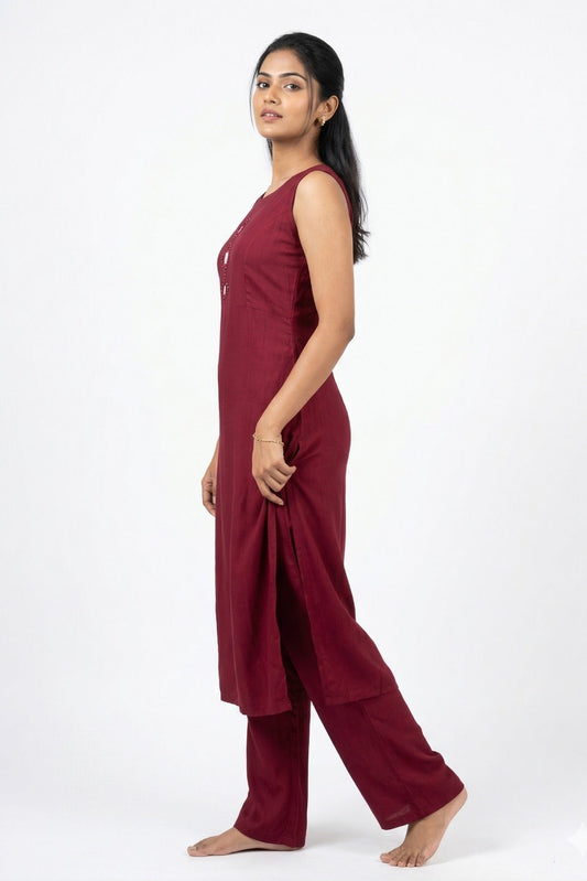 Maroon co-ord set
