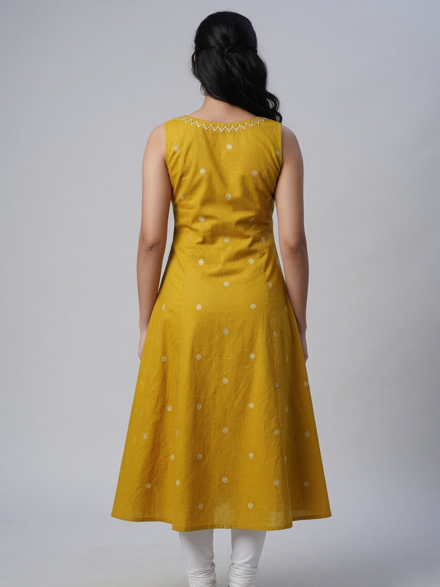 Yellow Coord Set with mirror work and Embroidered Palazzo pant