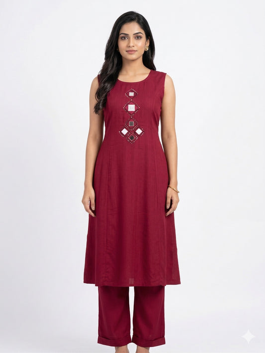 Maroon co-ord set