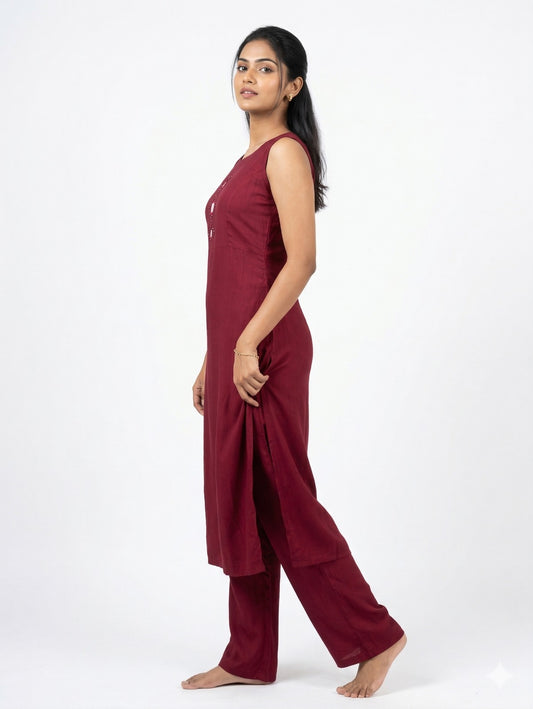Maroon co-ord set